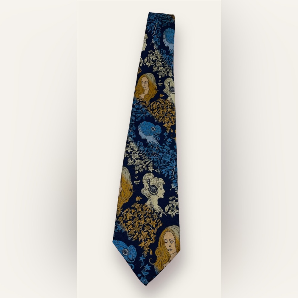 Macrae Vintage Floral Print Tie - Picture 6 of 6